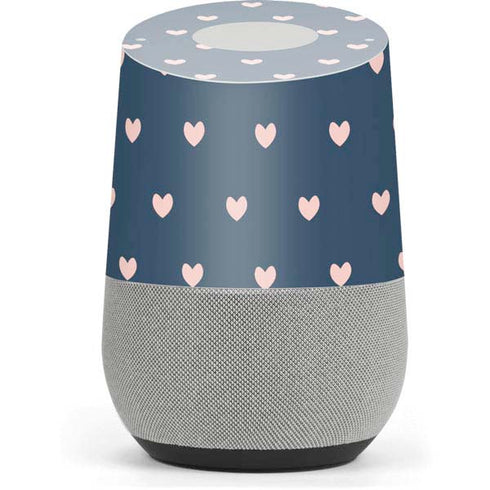 Blue and Pink Hearts Google Home Skin